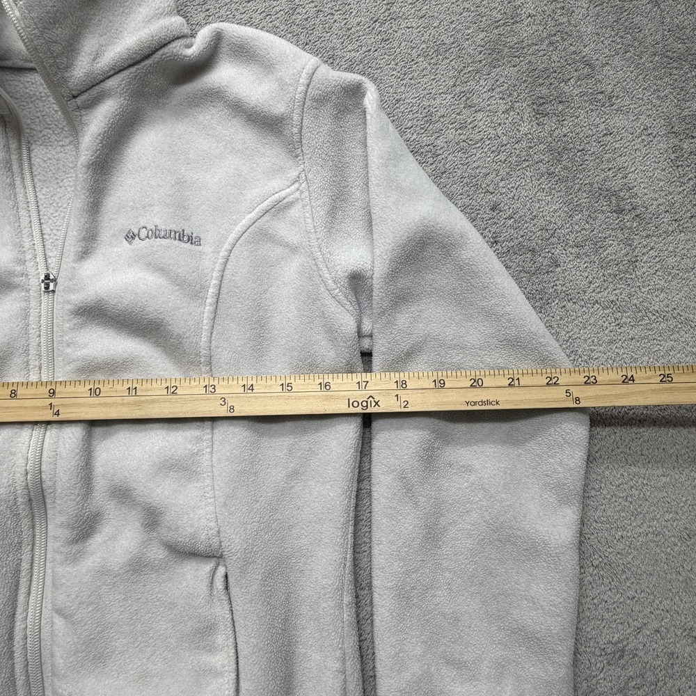 Columbia Fleece Jacket Womens Small Gray Full Zip Zip Pockets Soft Hiking‎ Warm - Picture 11 of 11